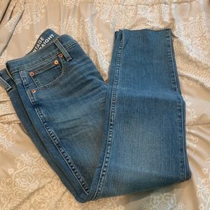 J. Crew vintage straight light wash jeans size 28 new with tags.